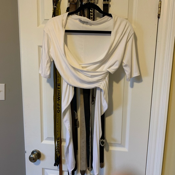 Alexander Wang T White Crop Top - Picture 4 of 7